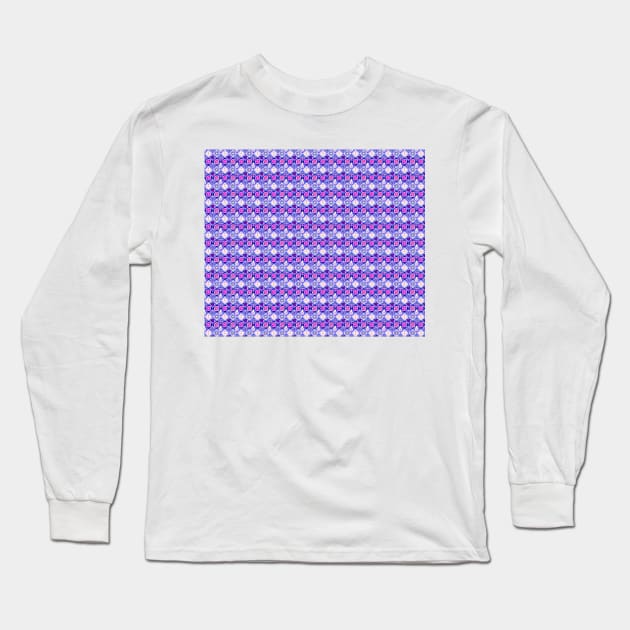 Purple Fruit Diamond Pattern Long Sleeve T-Shirt by saradaboru